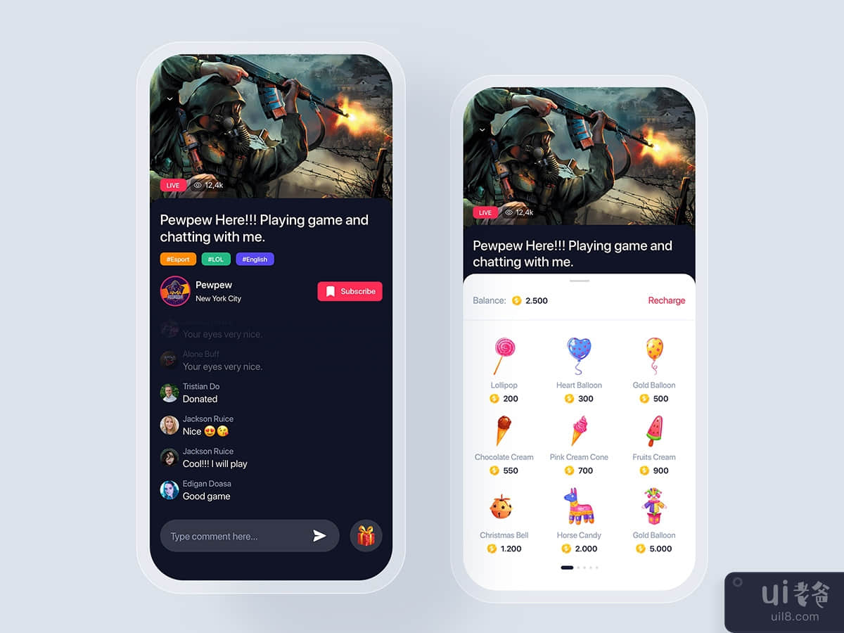 Game Streaming mobile app
