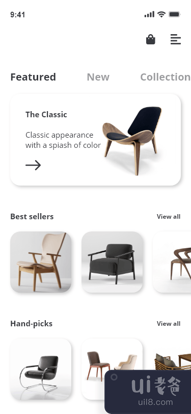 经典椅子用户界面(Classic Chair UI)插图1