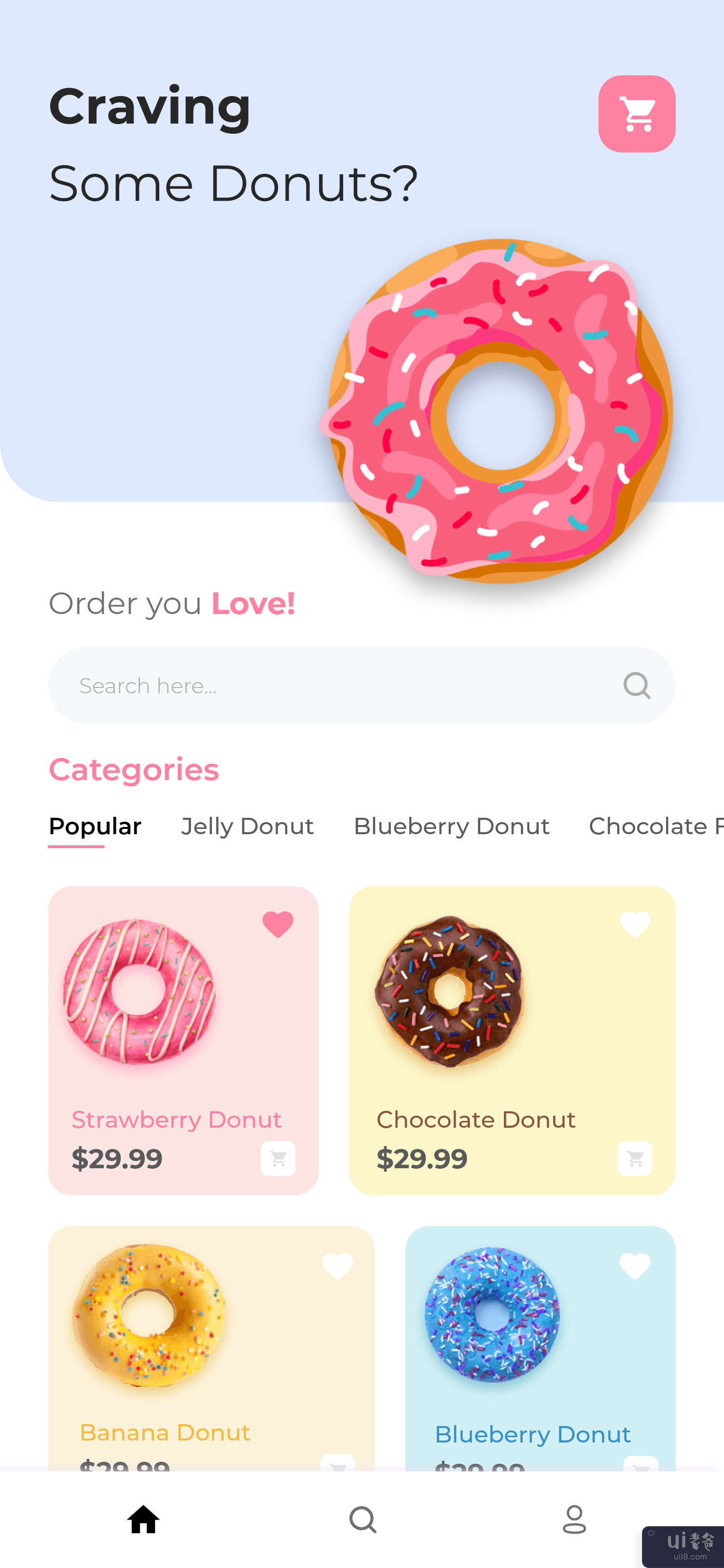 甜甜圈移动应用(Donuts Mobile App)插图