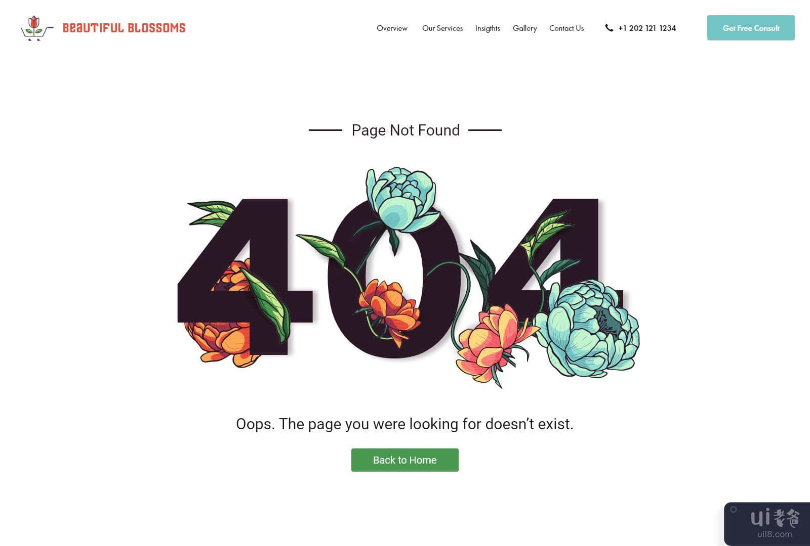 404错误页面UI布局(404 Error Page UI Layout)插图4