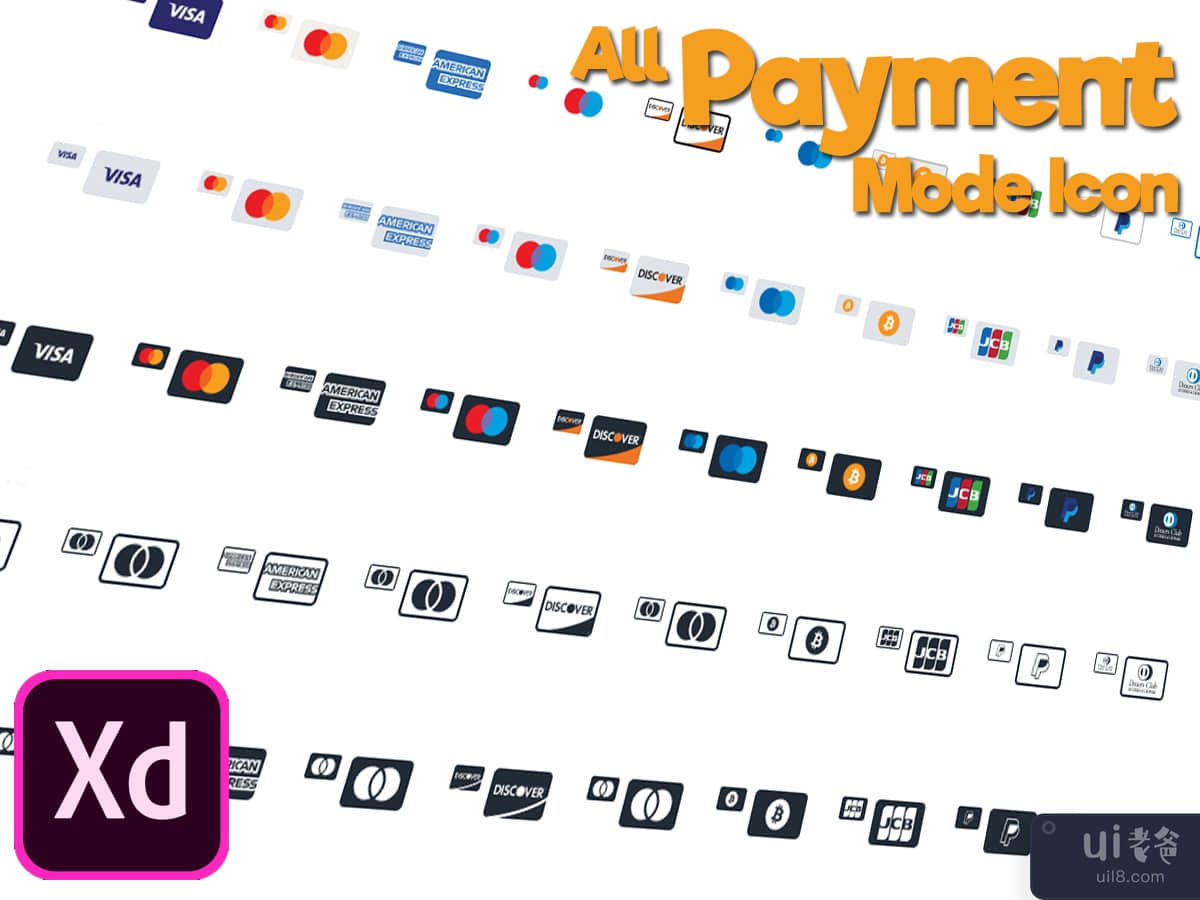 All Payment Mode icon in XD
