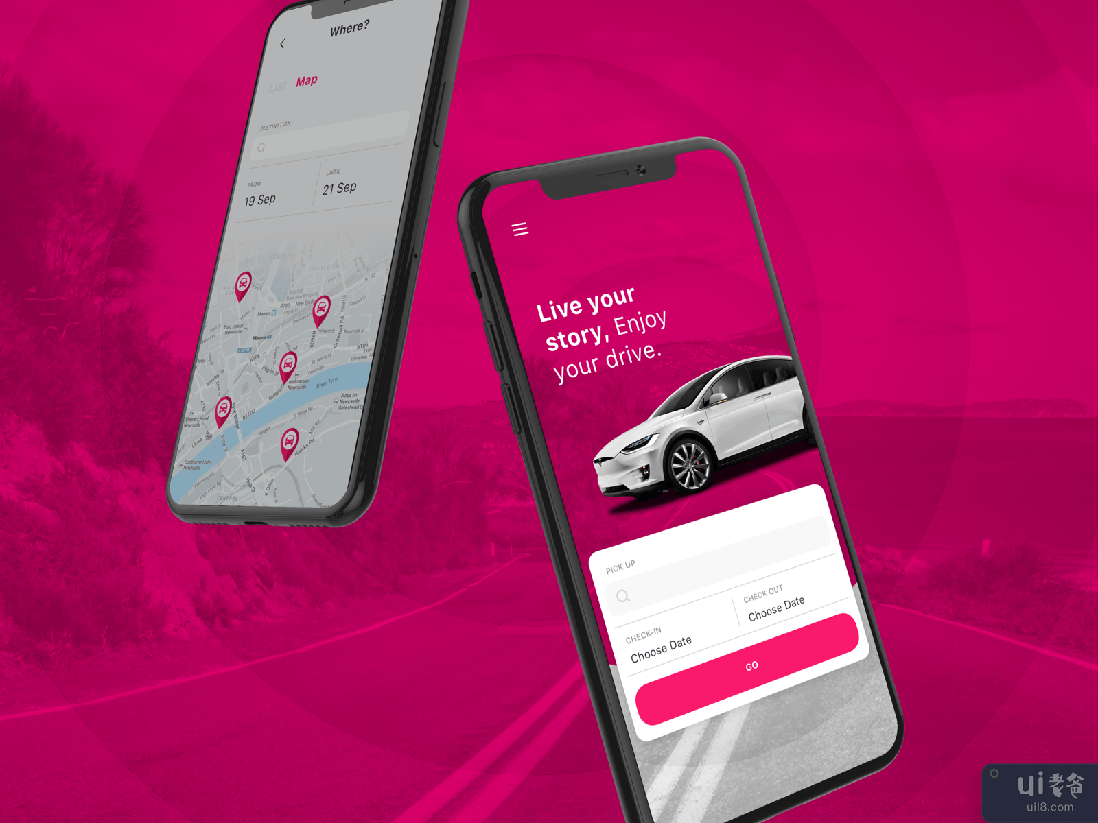 Marenta 租车应用程序 UI 套件(Marenta Car Rent App UI Kit)插图2