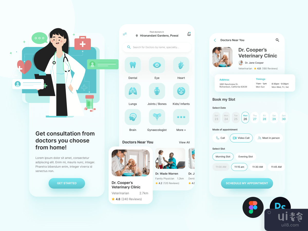 在线医生咨询应用程序(Online Doctor Consultation App)插图
