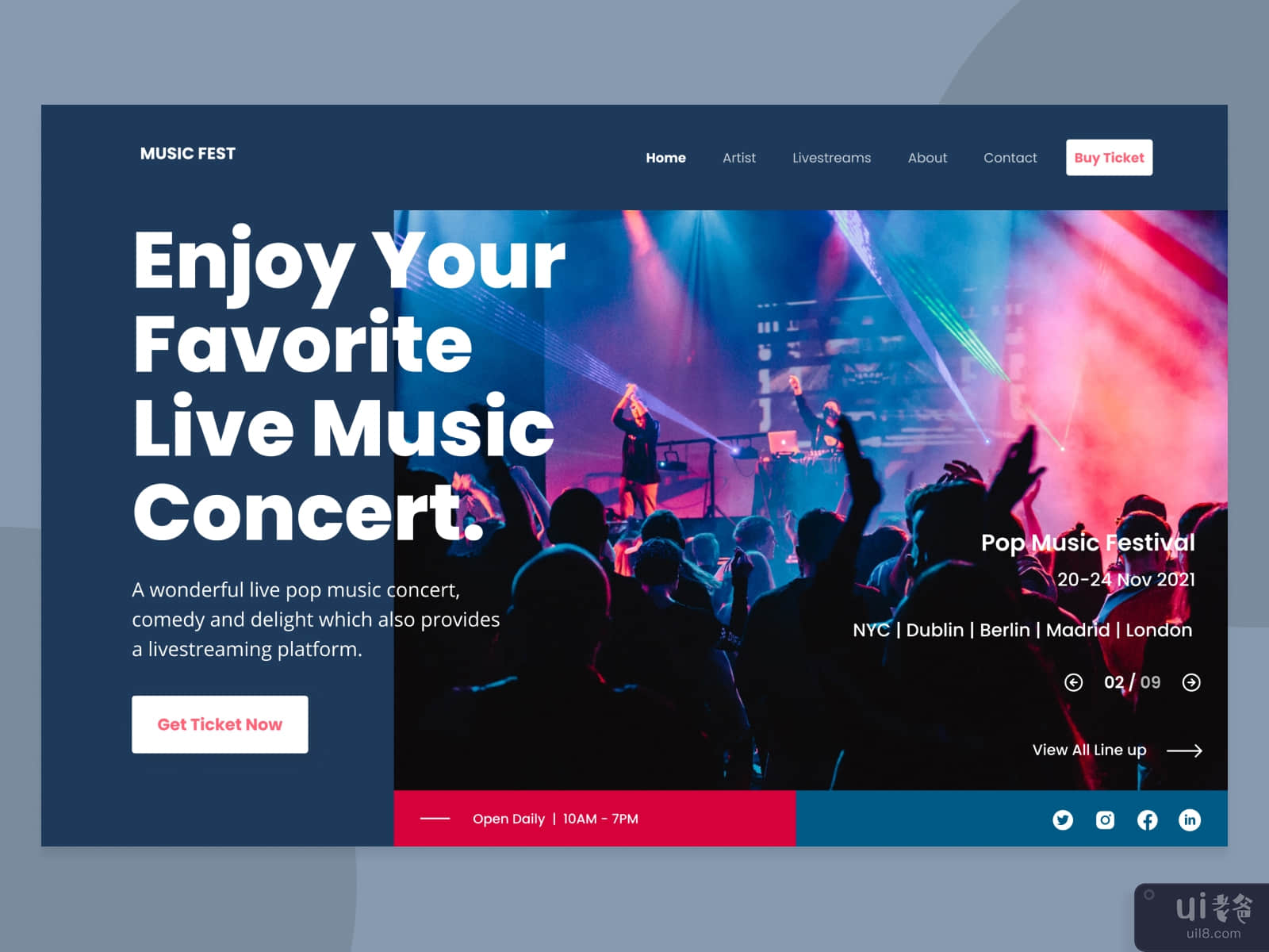 Music Concert Landing Page