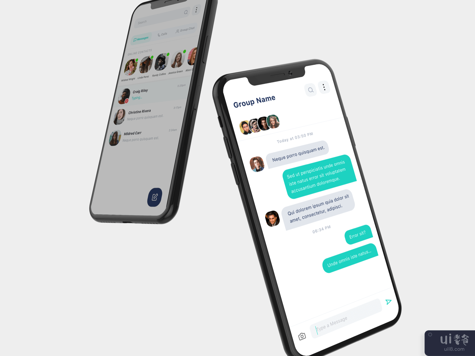 Mesene-Message Ui Kit 移动应用程序(Mesene- Message Ui Kit Mobile App)插图3