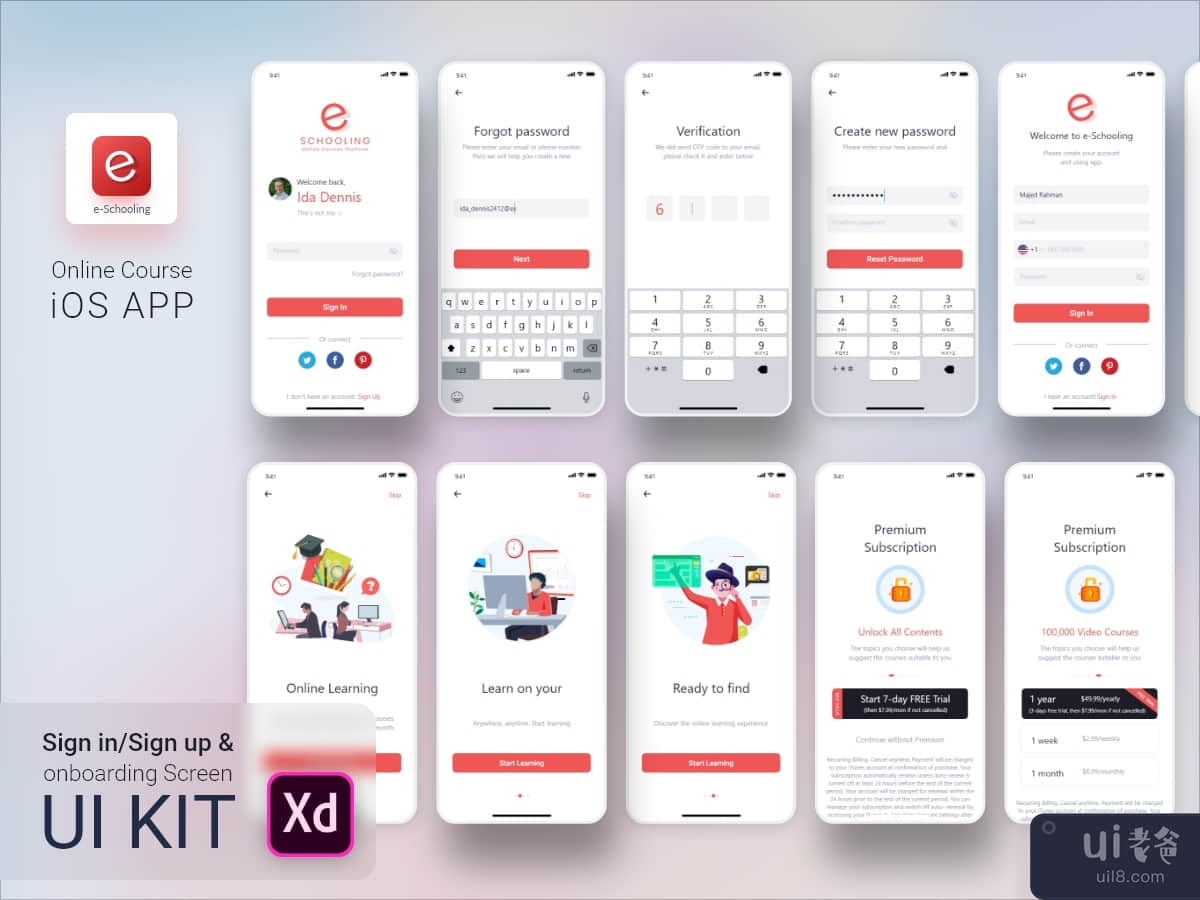 🎓Online course iOS app Design UI kits_ part-3