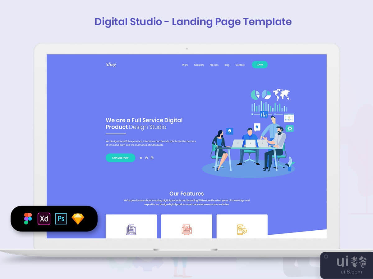 Digital Studio Landing Page Template