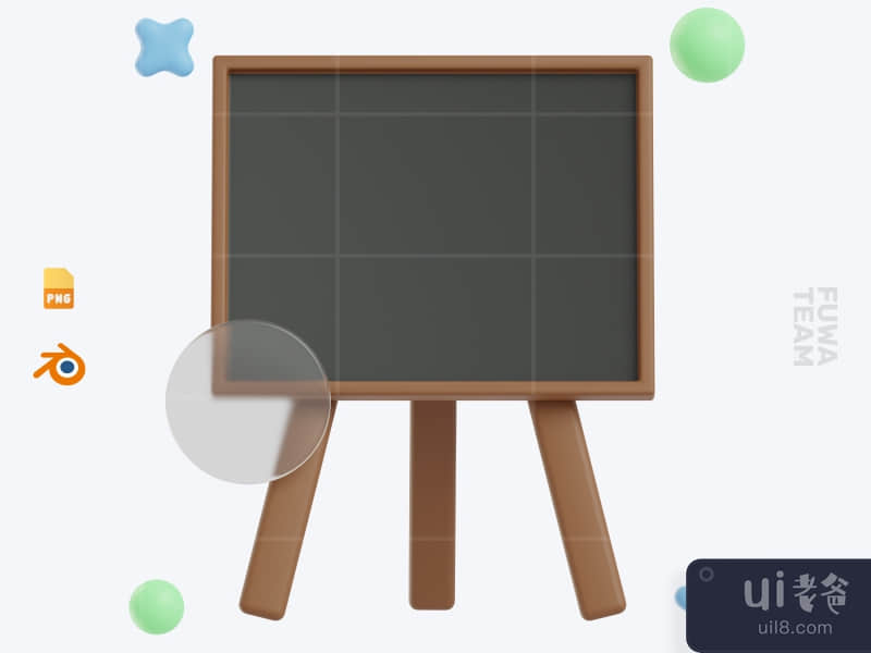 Blackboard - 3D School Icon Pack (front)