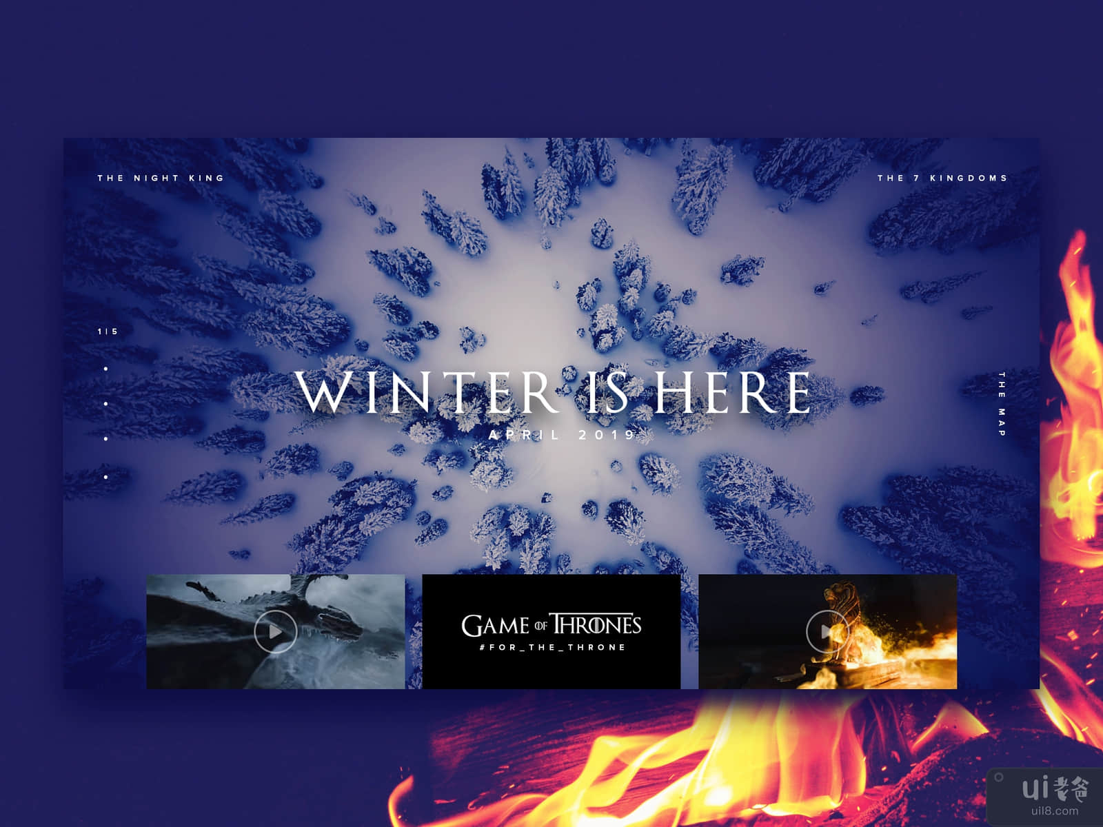 Winter Is Coming - Banner Serie UI Design