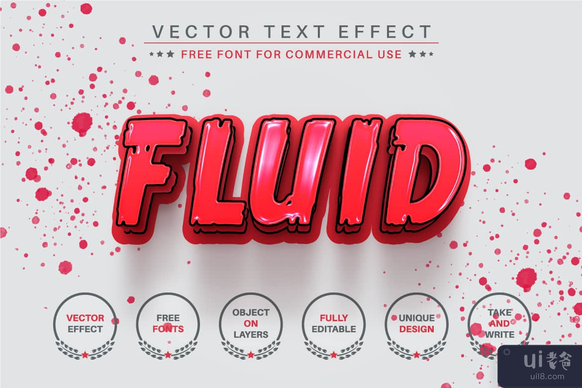 流体血液 - 可编辑的文本效果，字体样式(Fluid Blood - Editable Text Effect, Font Style)插图1