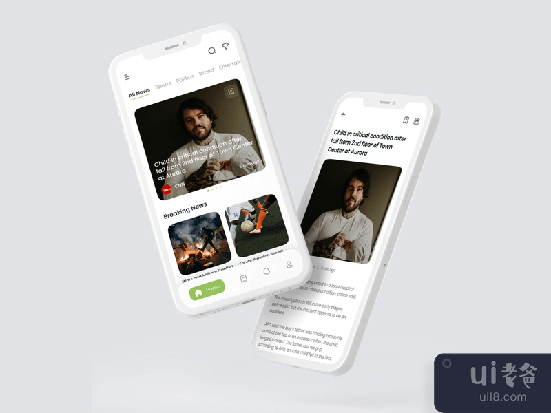 新闻提要应用程序 UI 设计概念(News Feed App UI Design Concept)插图