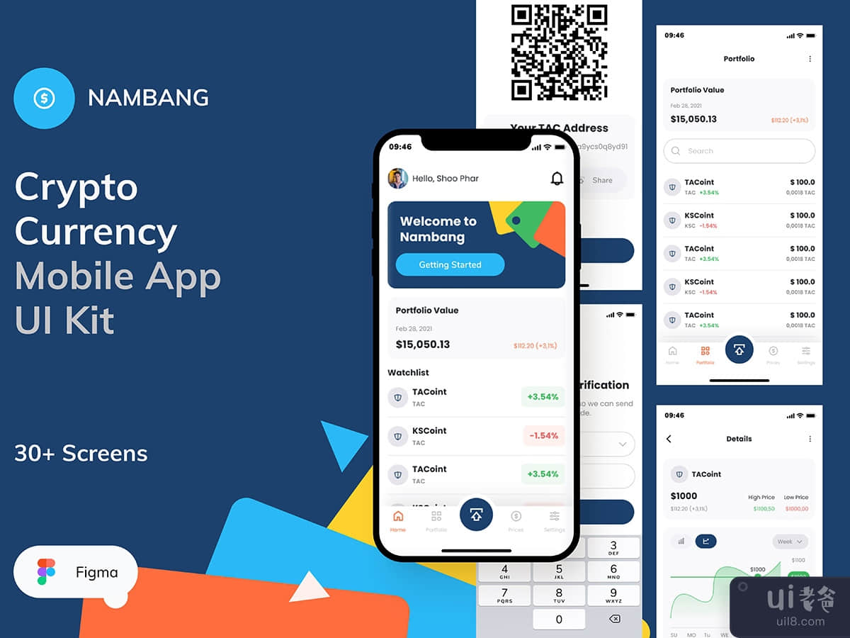 Nambang - Cryptocurrency Mobile App UI Kit