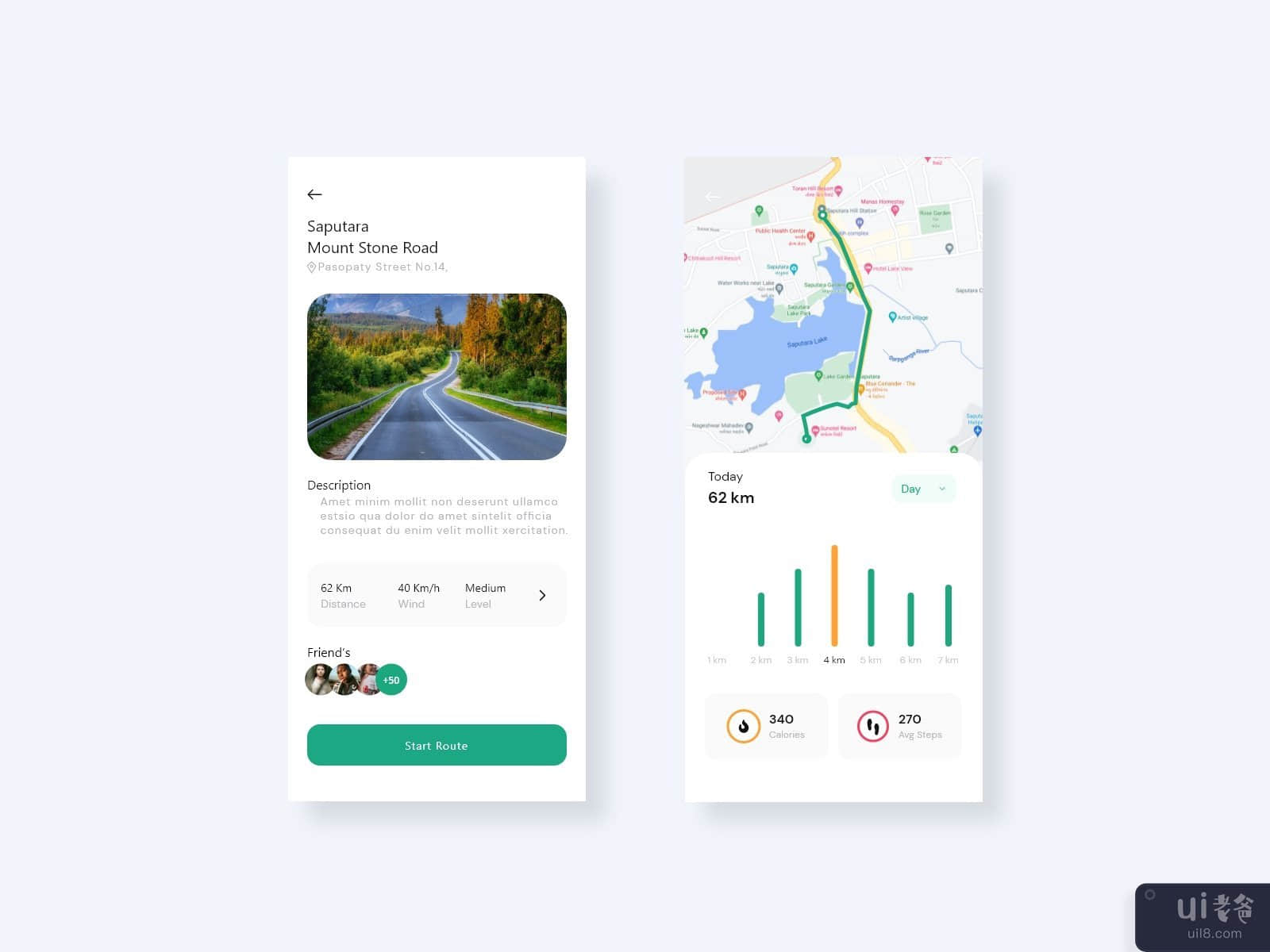 骑行移动应用(Cycling mobile app)插图1