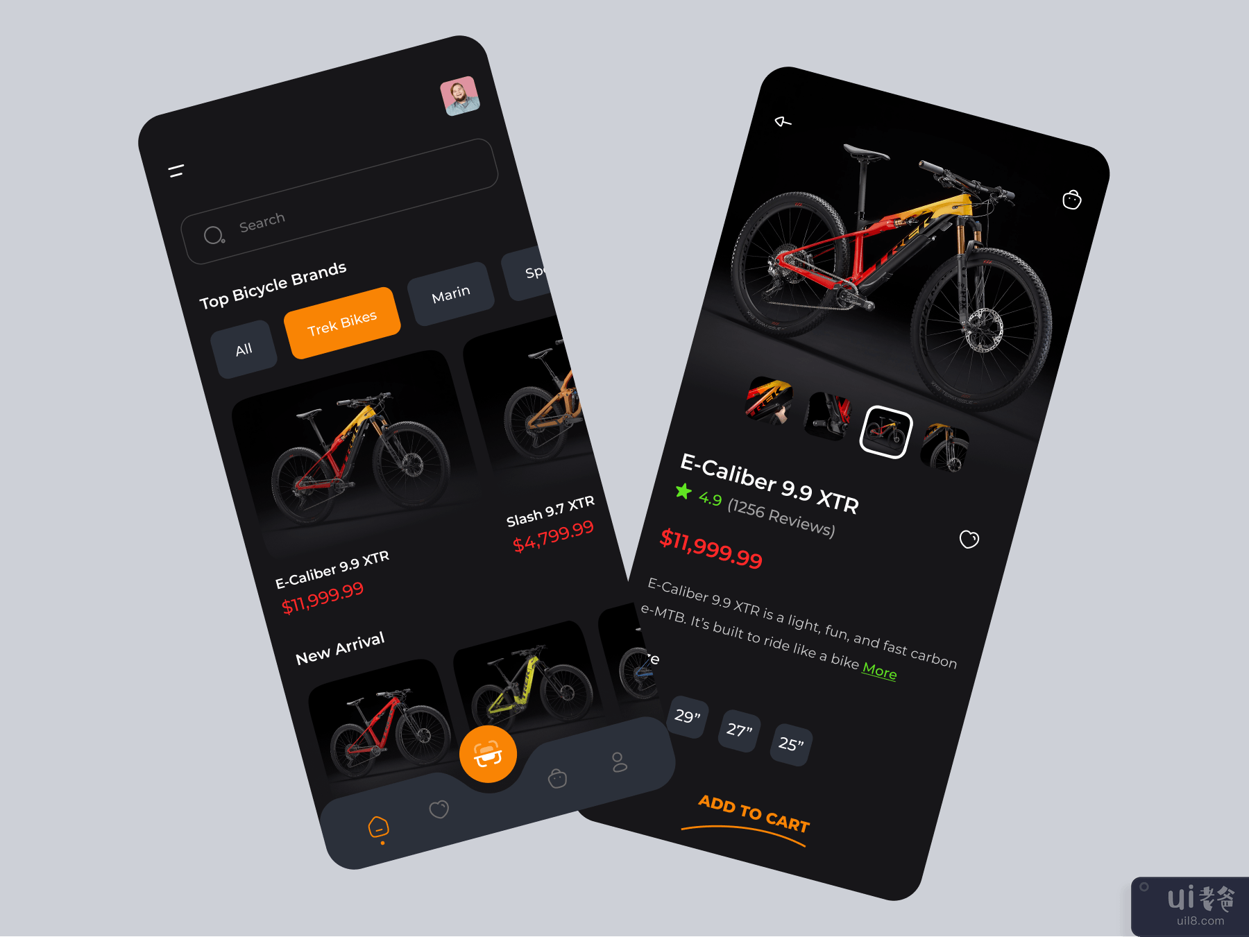 电子商务自行车移动应用程序(eCommerce Bicycle Mobile App)插图