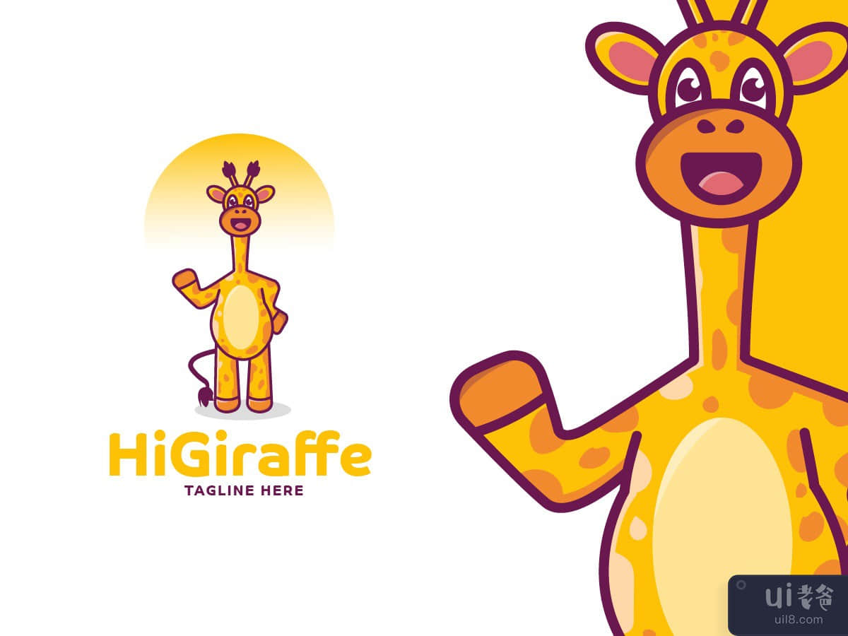 Giraffe Mascot Logo Template