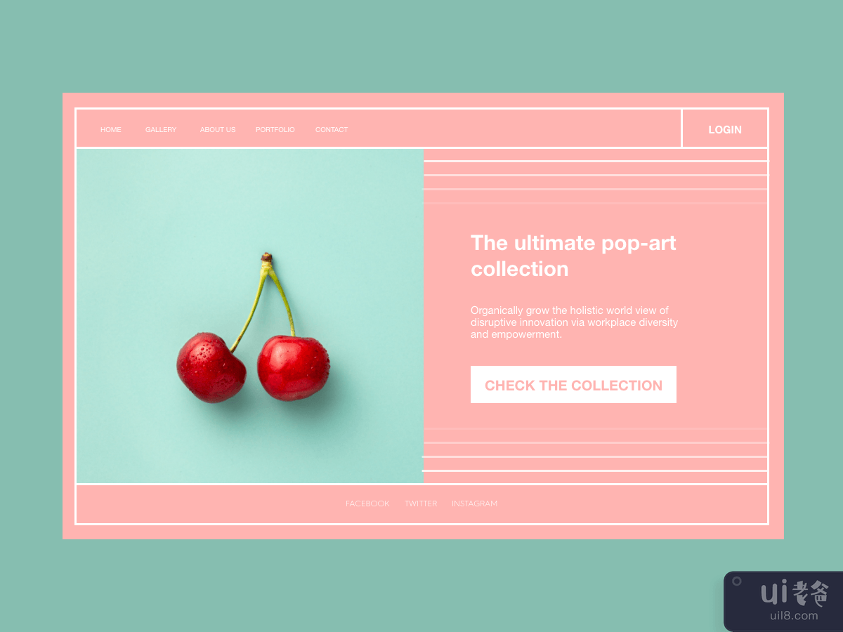 Website Header Cherry Pop Art