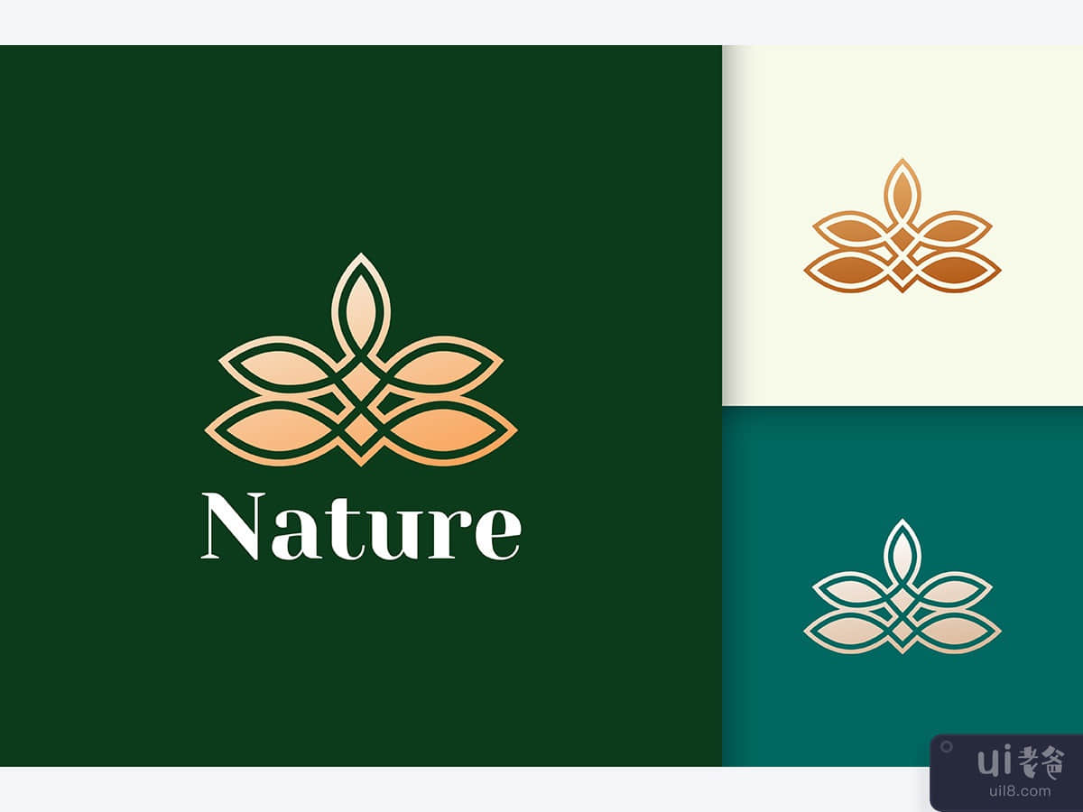 Flower Logo in Feminine and Luxury For Health and Beauty