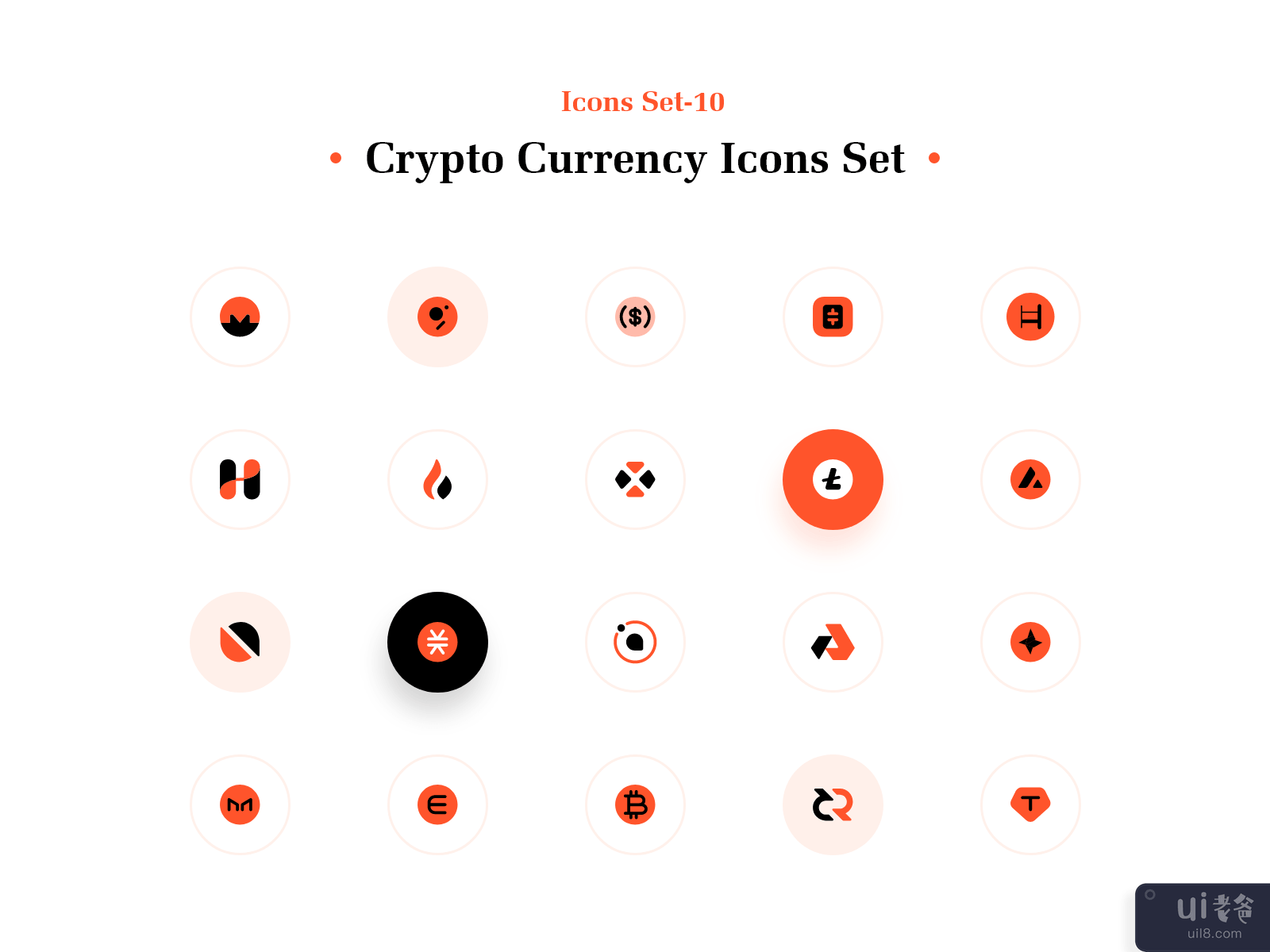 加密货币图标集(Crypto Currency Icons Set)插图