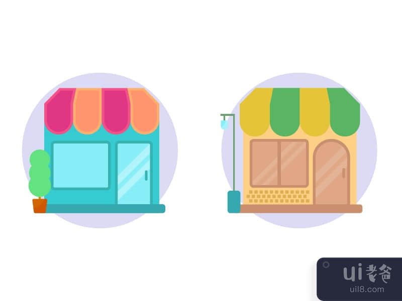 Duo Store Flat Icon