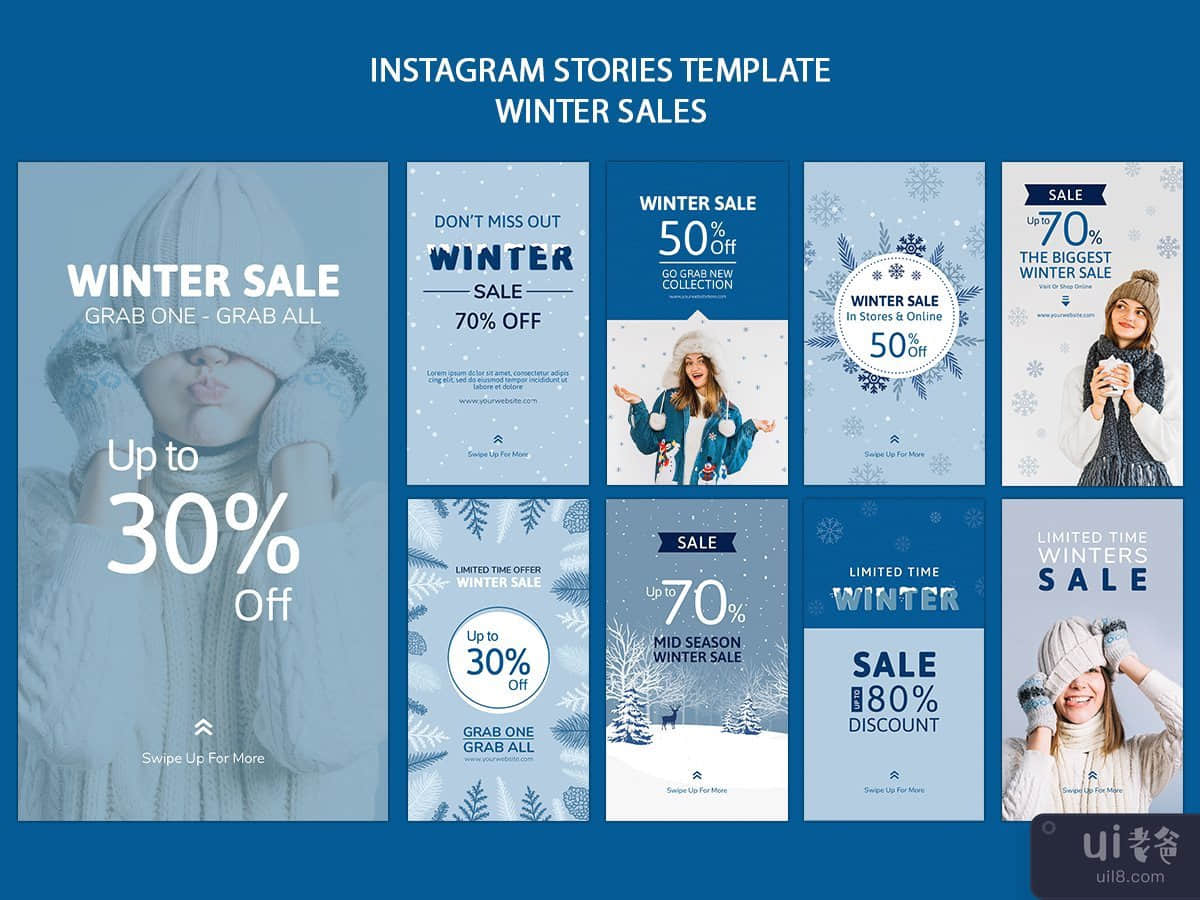 Instagram 故事模板与销售免费 Psd(Instagram stories template with sale Free Psd)插图7