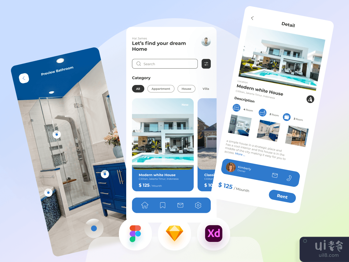房屋租赁移动应用程序(Home Rent Mobile App)插图3