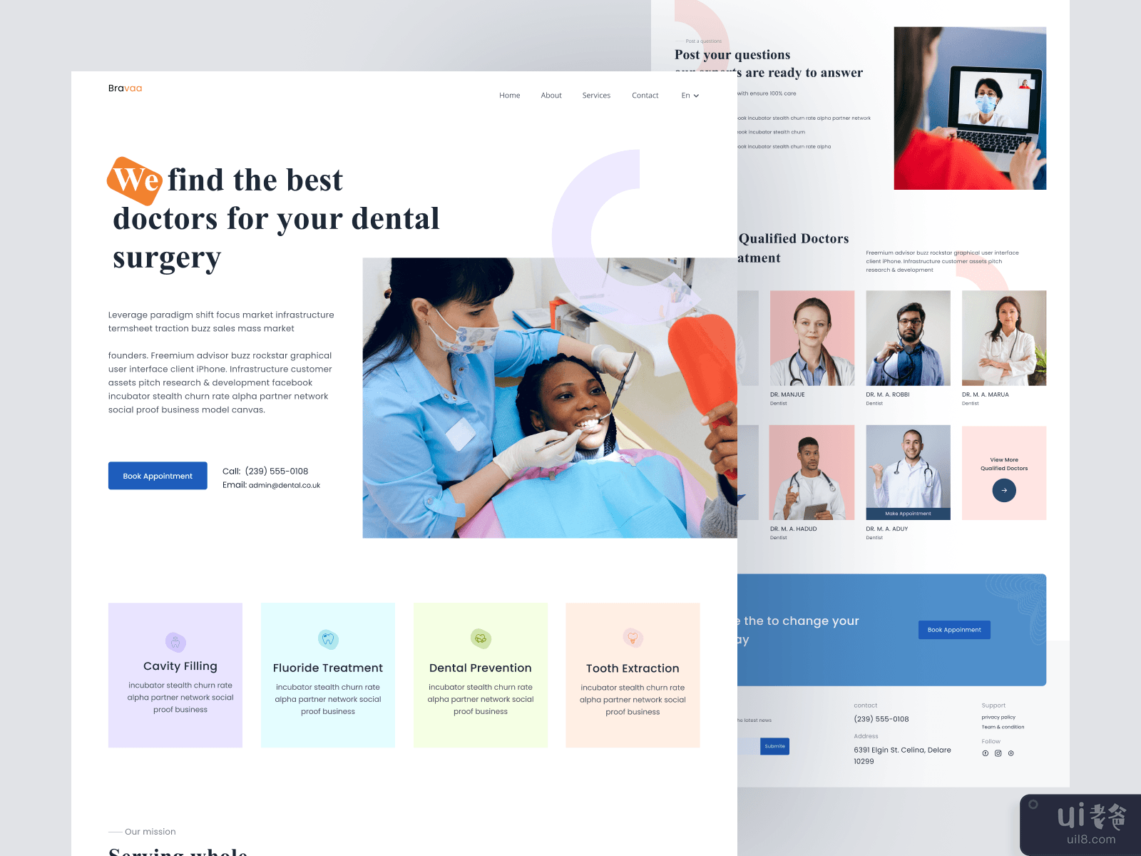 Dental Health Care Landing Page