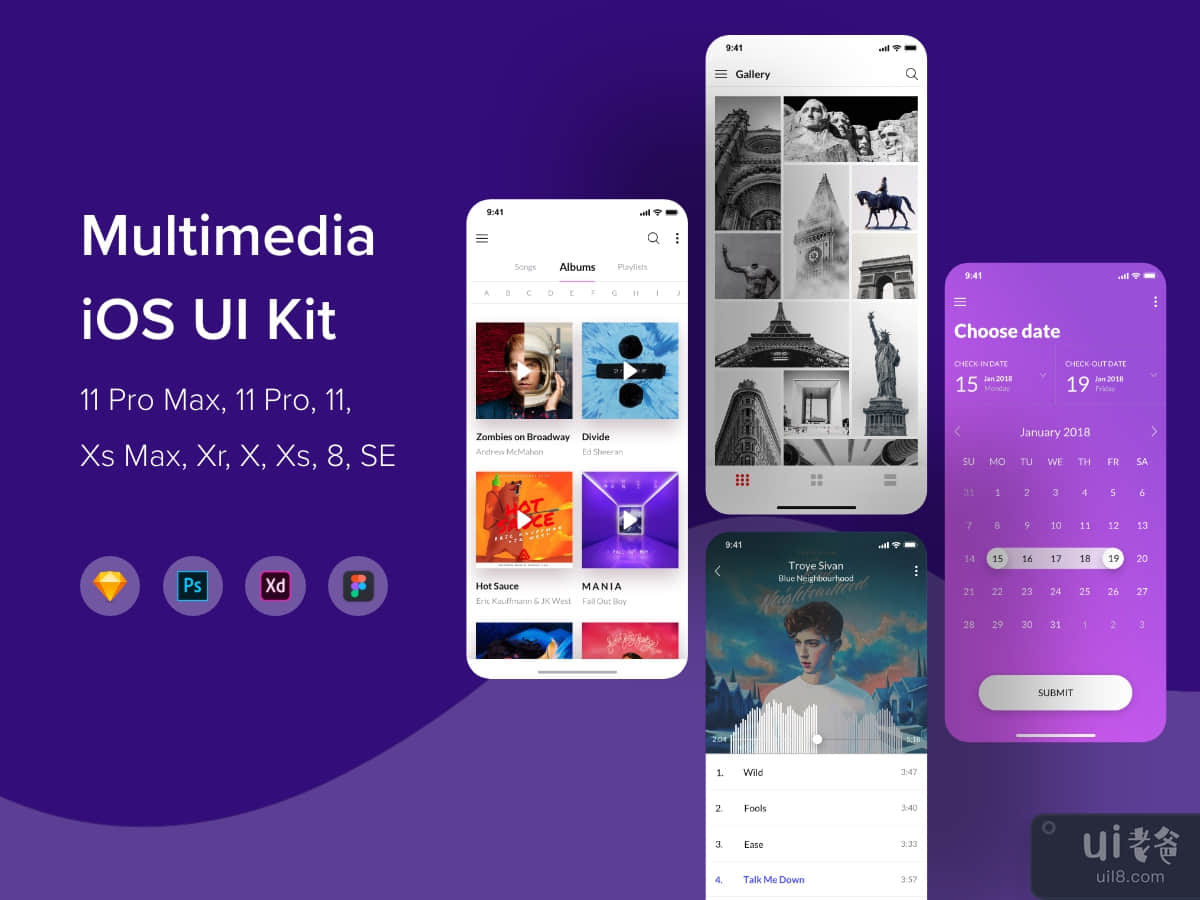 Multimedia iOS UI Kit