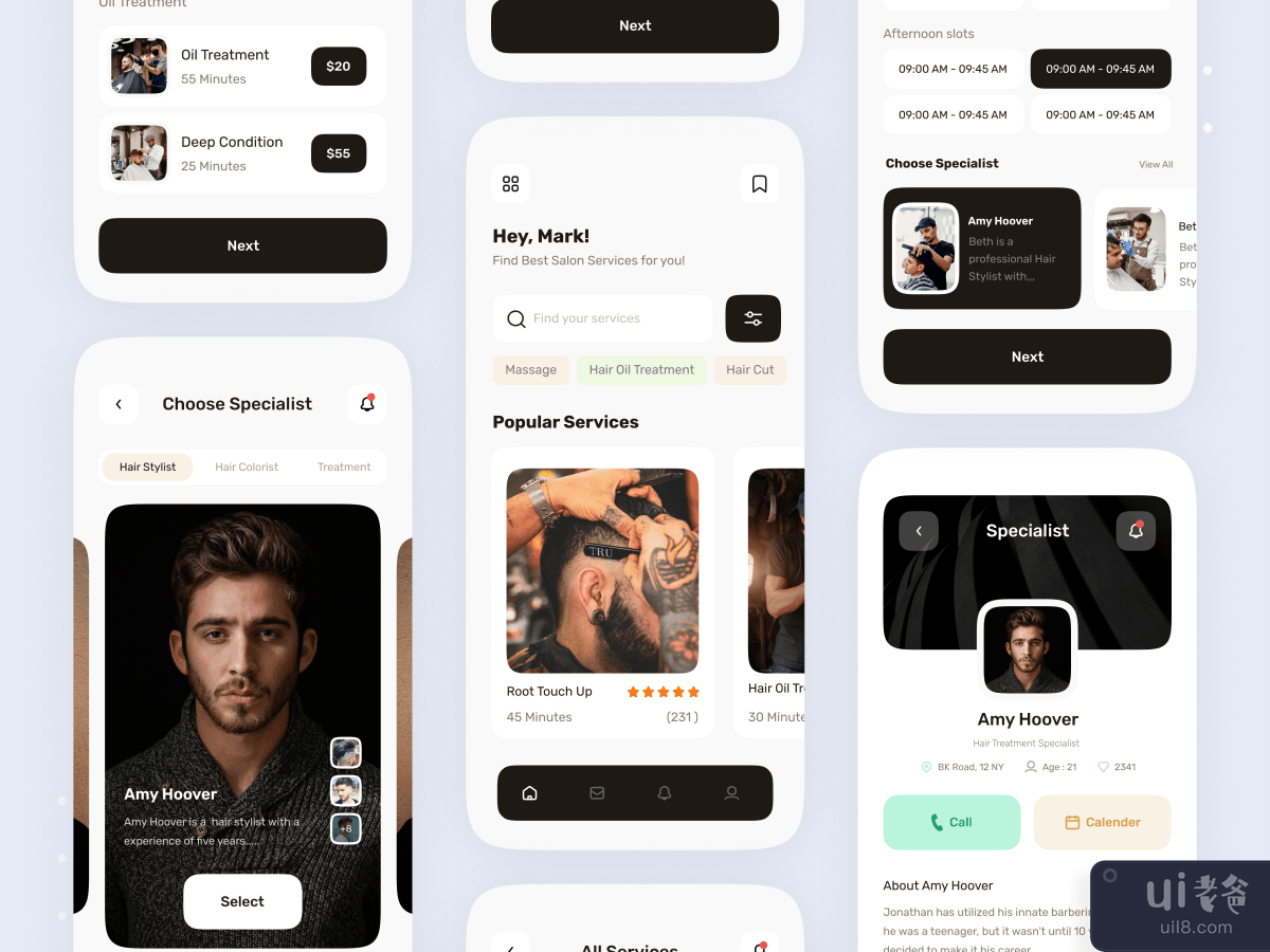 Gents Salon App UI Kit