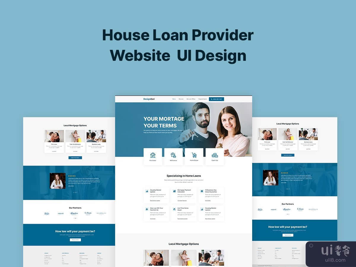 House Loan Provider Website  UI Design