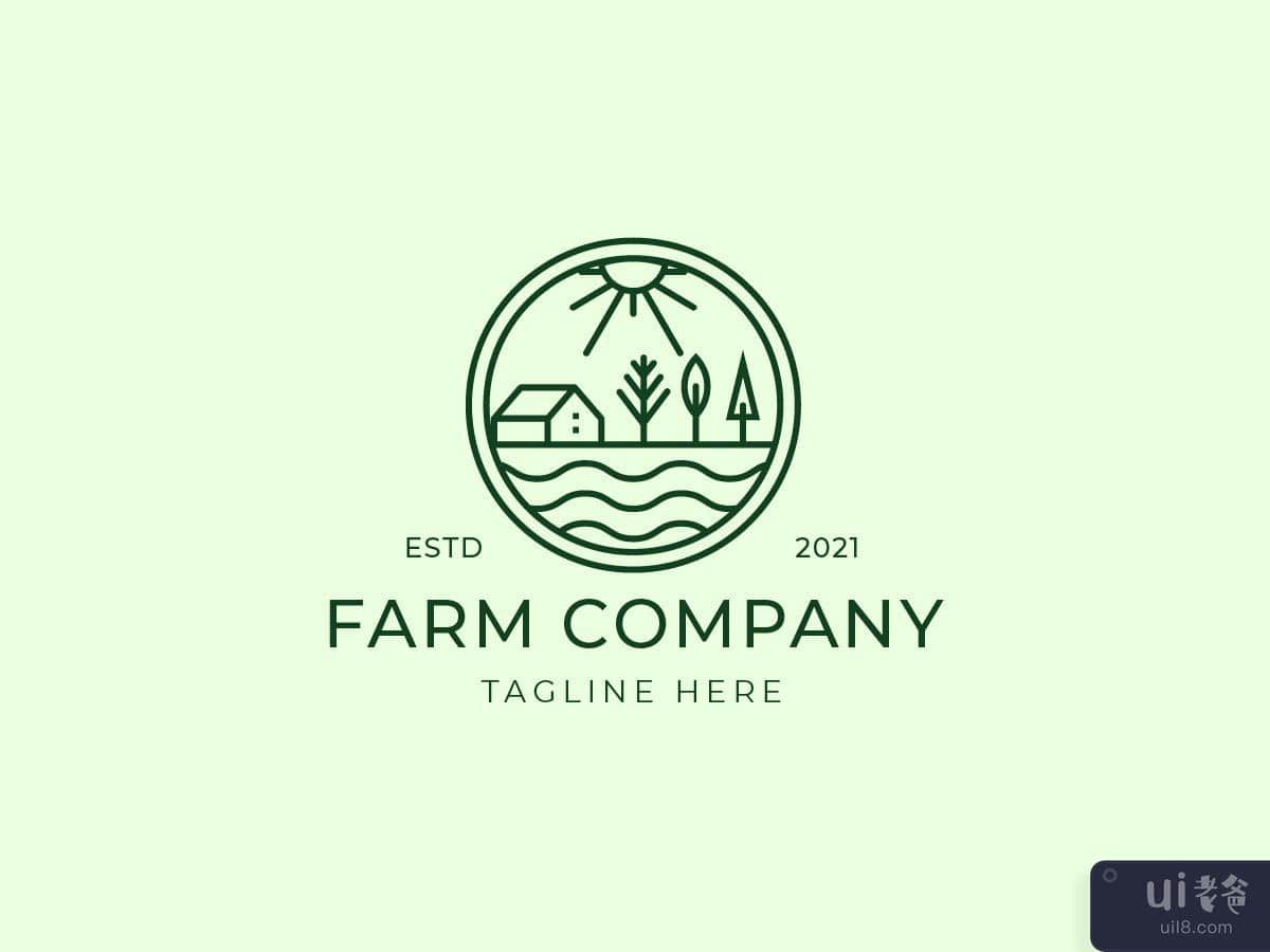 Farm Garden Monoline Logo
