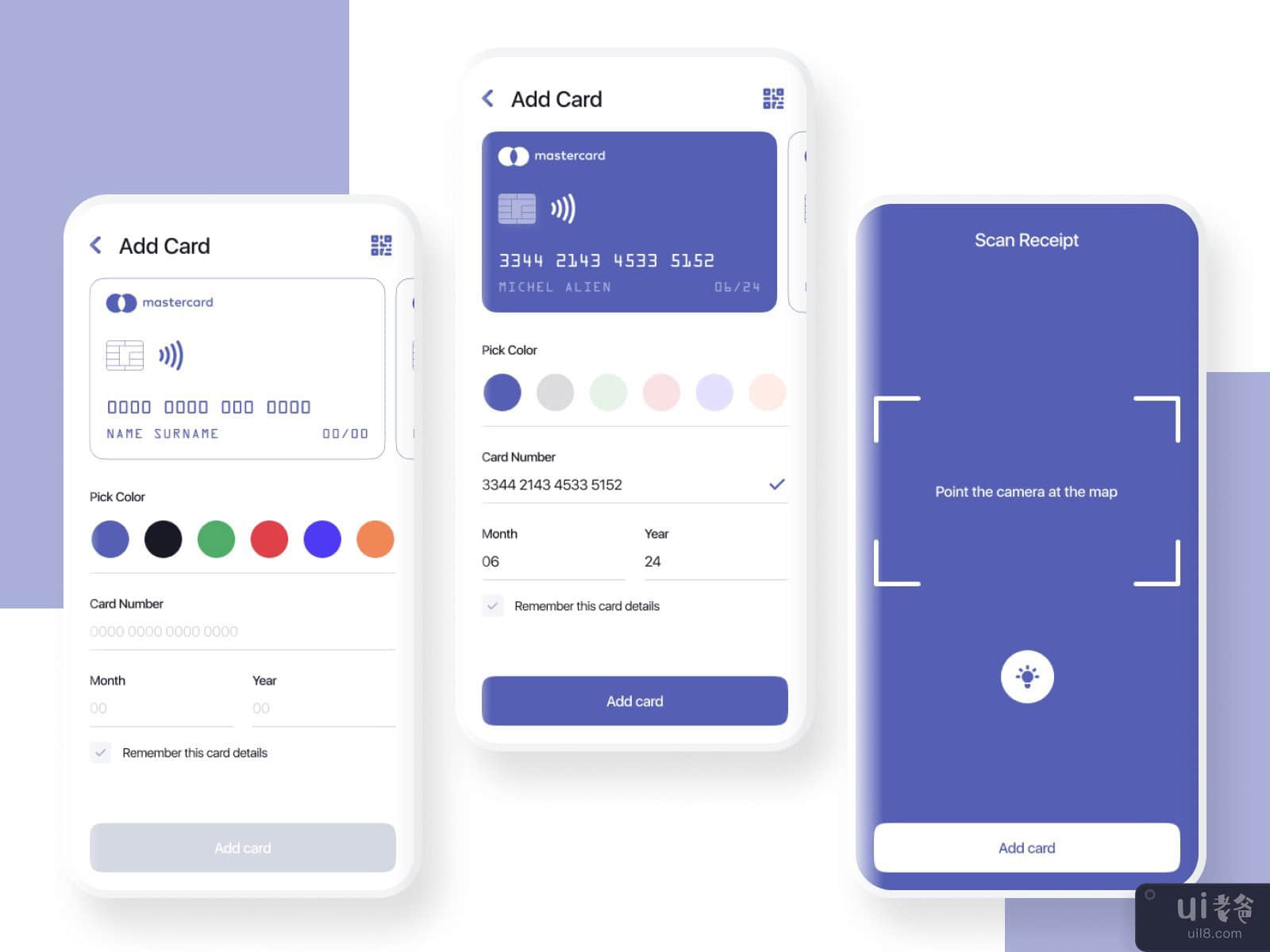 Add Card Screen Banking App