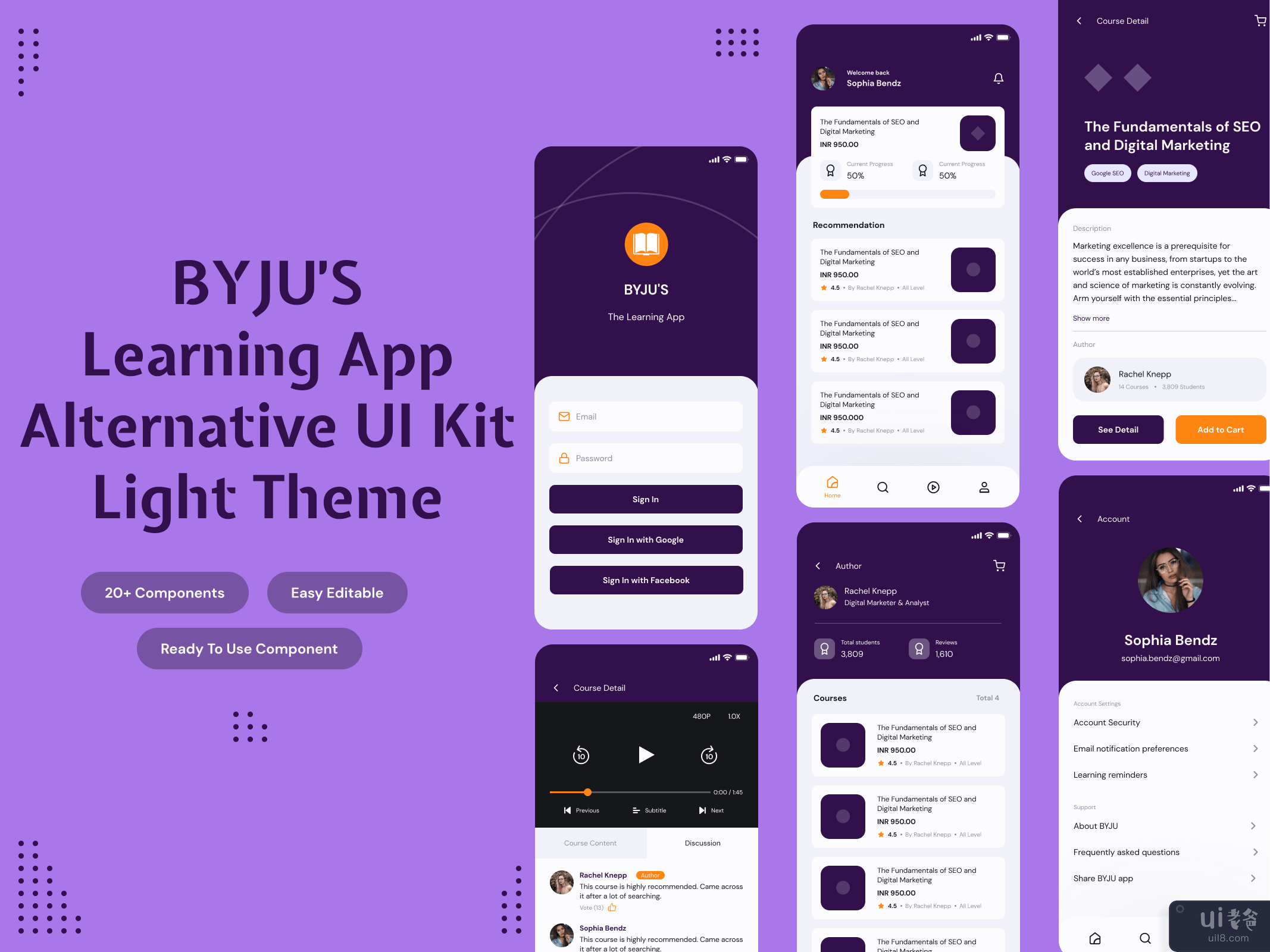 BYJU'S Learning App Alternative UI Kit - Light Theme(BYJU'S Learning App Alternative UI Kit - Light Theme)插图