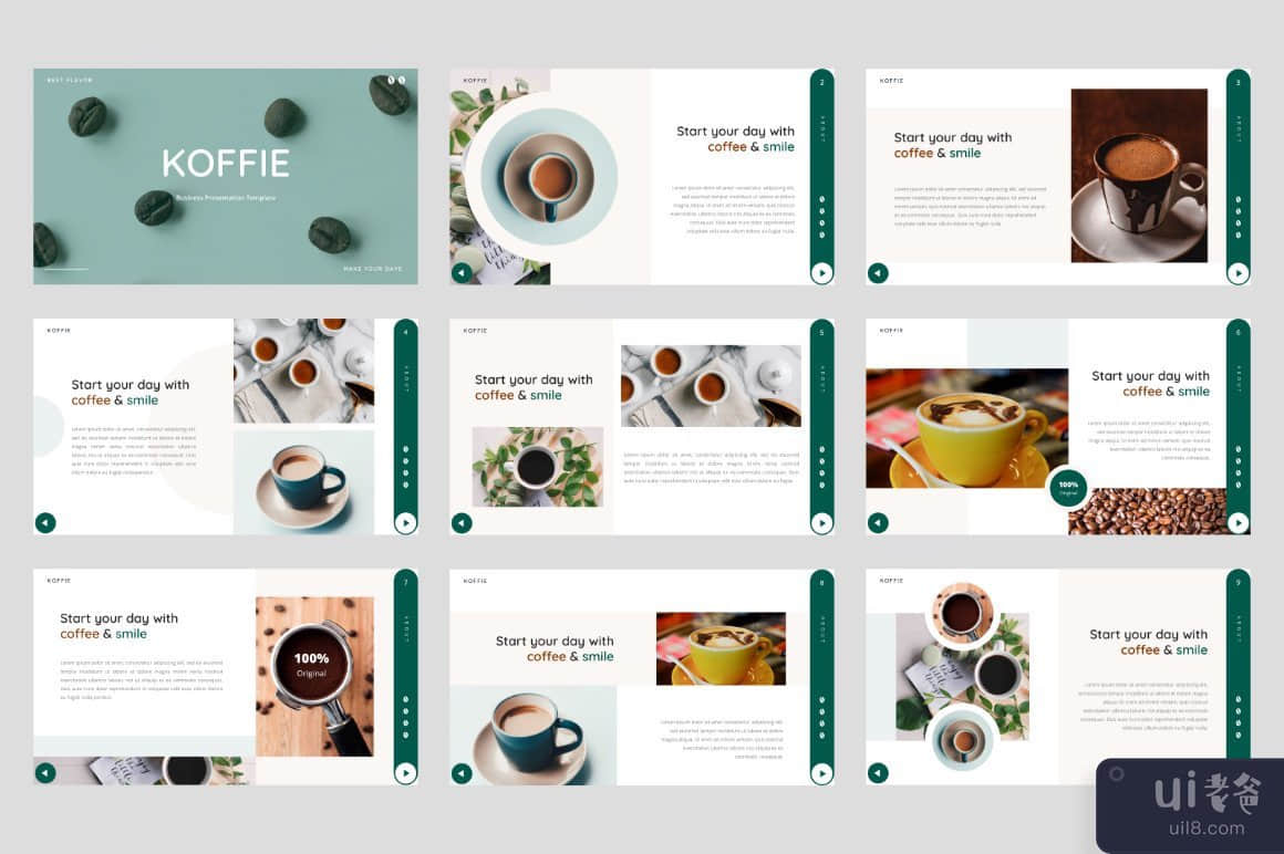 Koffie - 咖啡演示文稿 Google 幻灯片模板(Koffie - Coffee Presentation Google Slides template)插图4