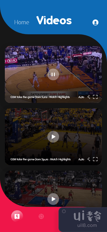 NBA 应用重新设计 |用户界面套件(NBA App Redesign | UI Kits)插图