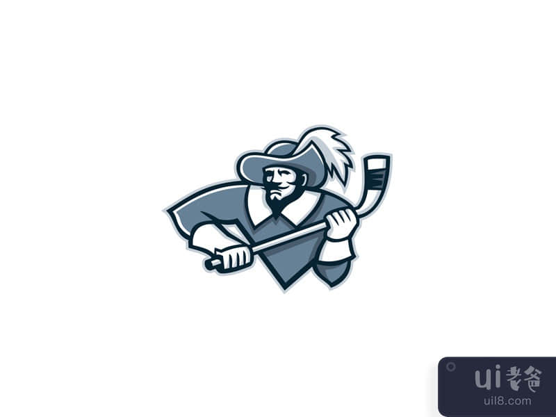 Musketeer Ice Hockey Mascot