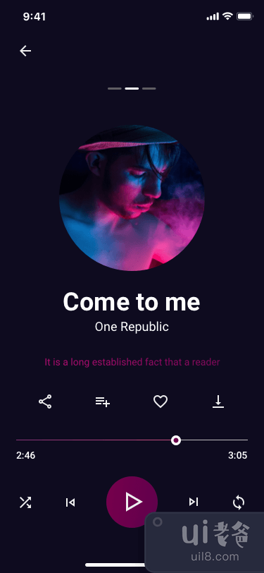RLing - 惊人的音乐应用程序 UI 套件(RLing - Amazing Music App UI Kit)插图2