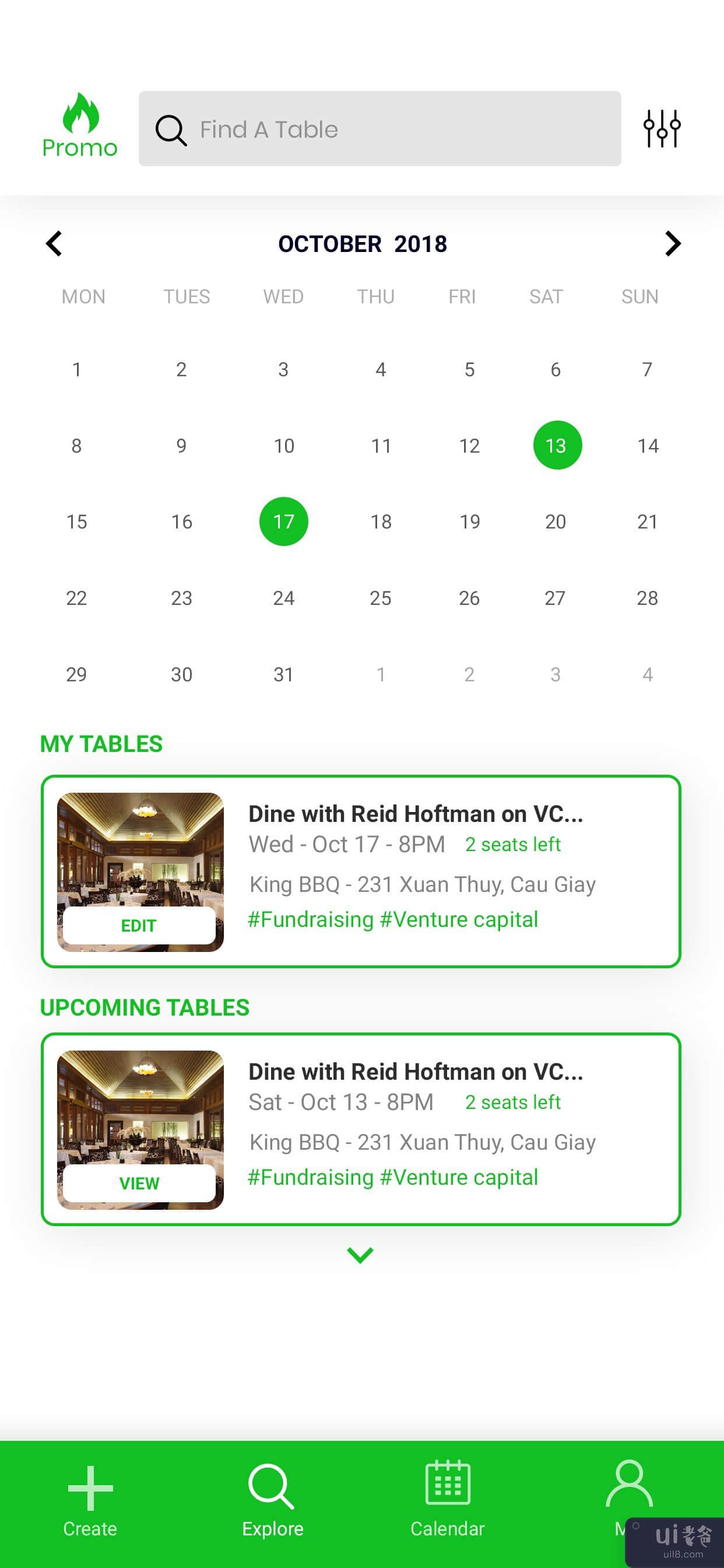 餐厅餐桌预订应用程序(Restaurant Table Booking App)插图3