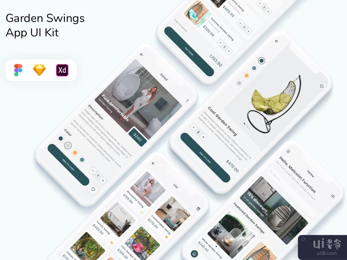 Garden Swings App UI Kit
