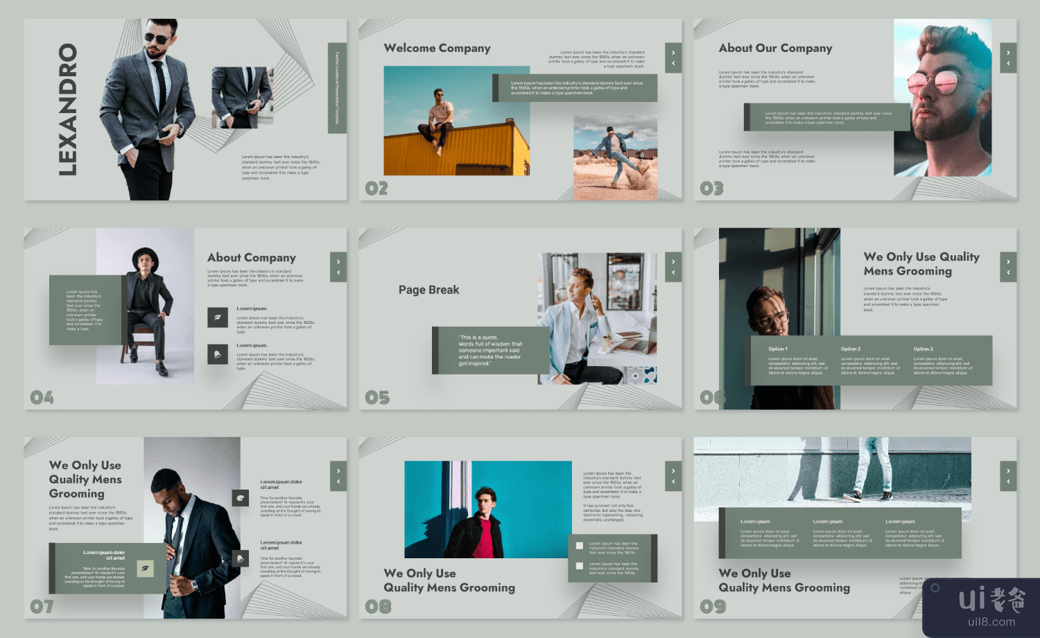Lexandro - 时尚 Lookbook PowerPoint(Lexandro - Fashion Lookbook PowerPoint)插图2