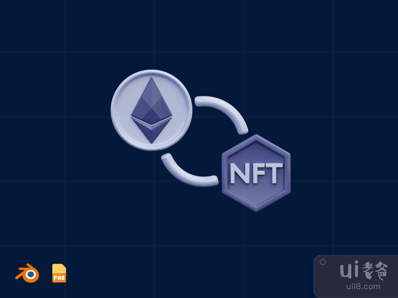 NFT Trade - 3D NFT illustration (front)