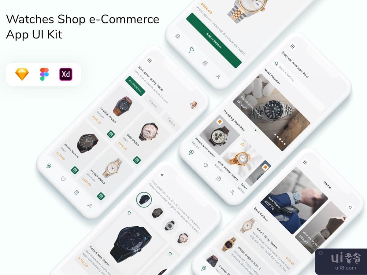 Watches Shop e-Commerce App UI Kit