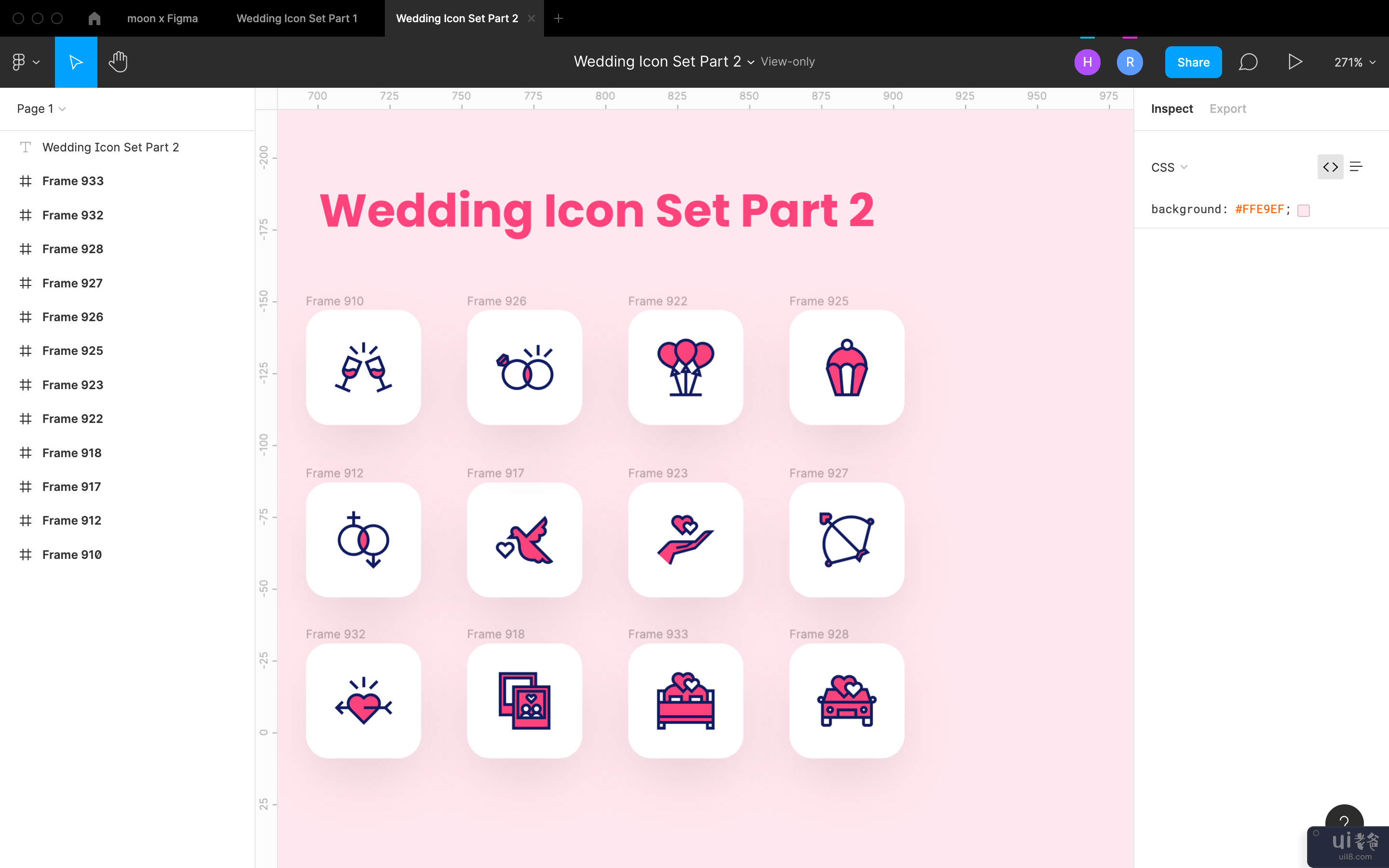 婚礼 （双色调） 概念图标集 2(Wedding (Duotone) Concept icon Set 2)插图