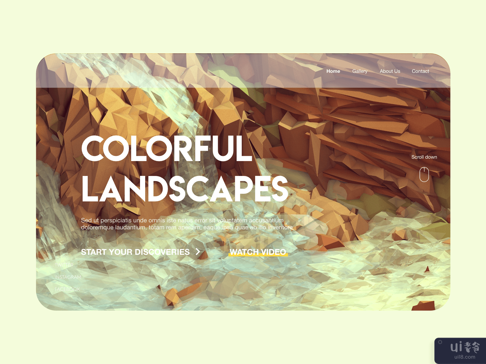 Website Header Colorful Landscapes