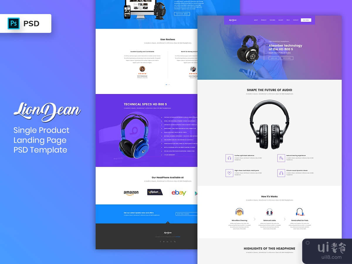 Single Product Landing Page PSD Template-02