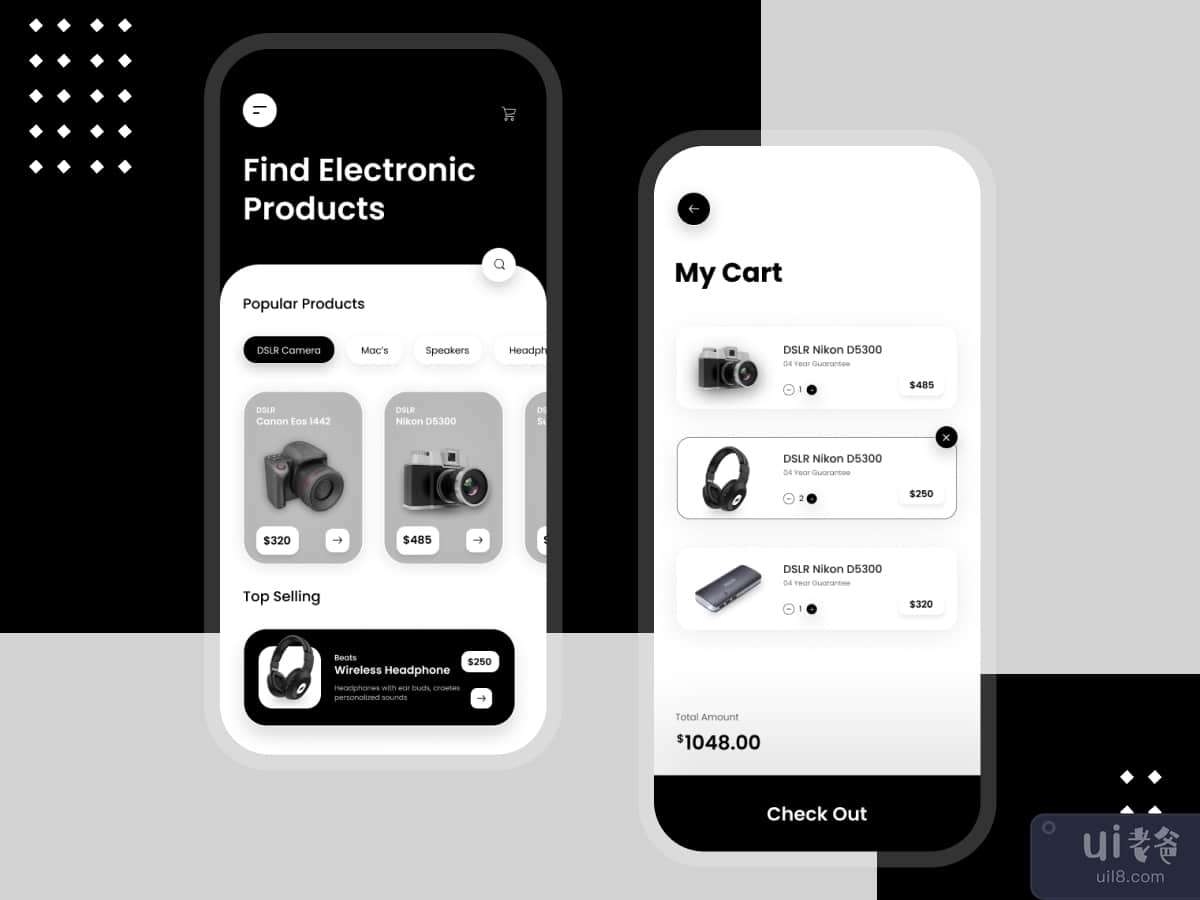 Electronic Products Store App Design