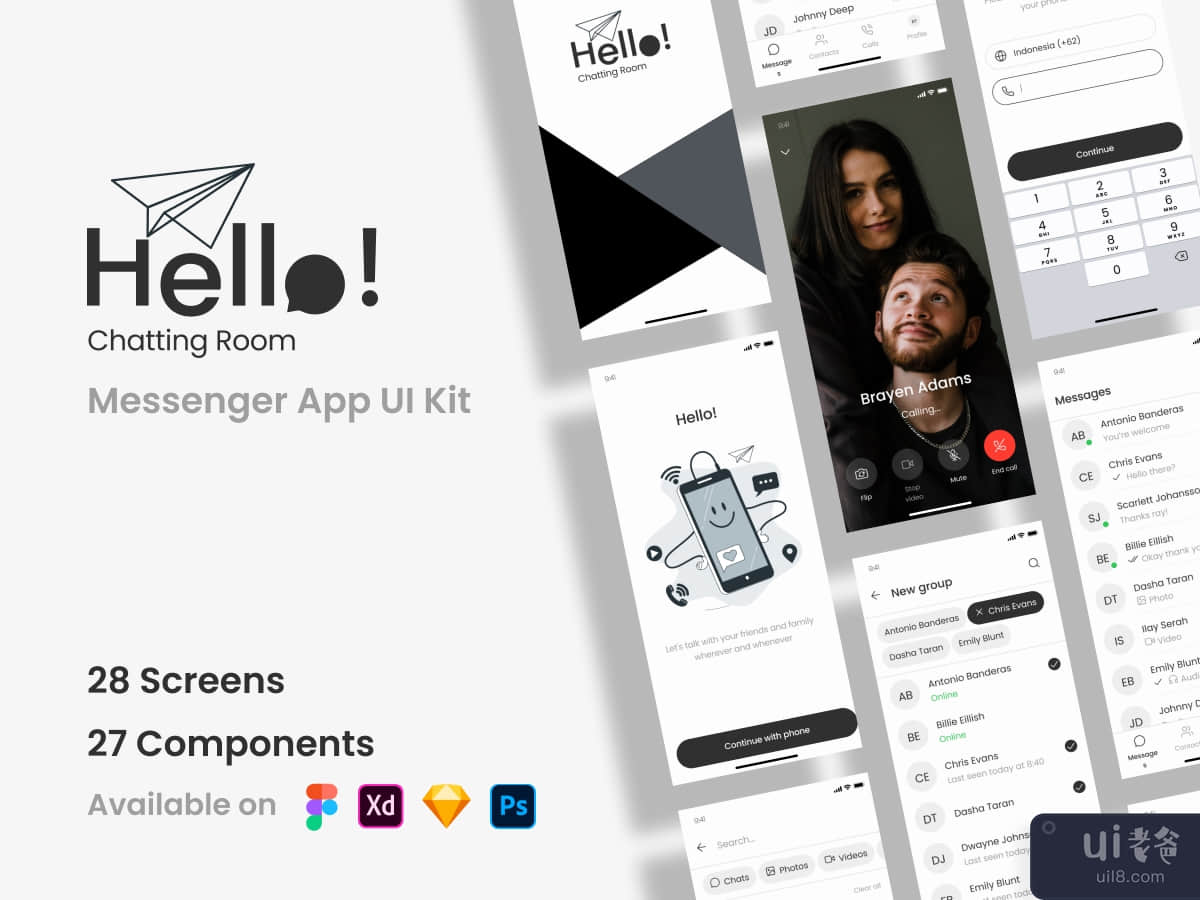 Hello! - Messenger App UI Kit