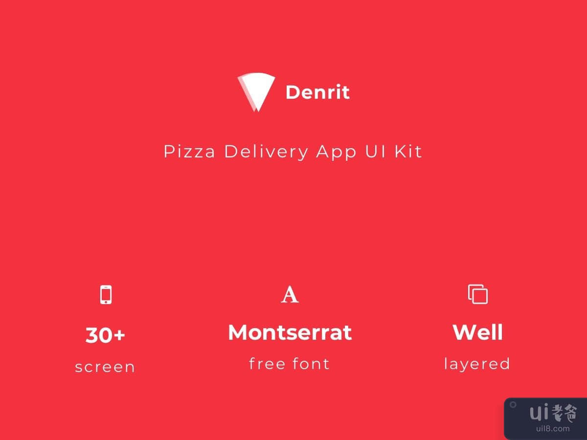 Denrit - 披萨外卖应用 UI 套件(Denrit - Pizza Delivery App UI Kit)插图4