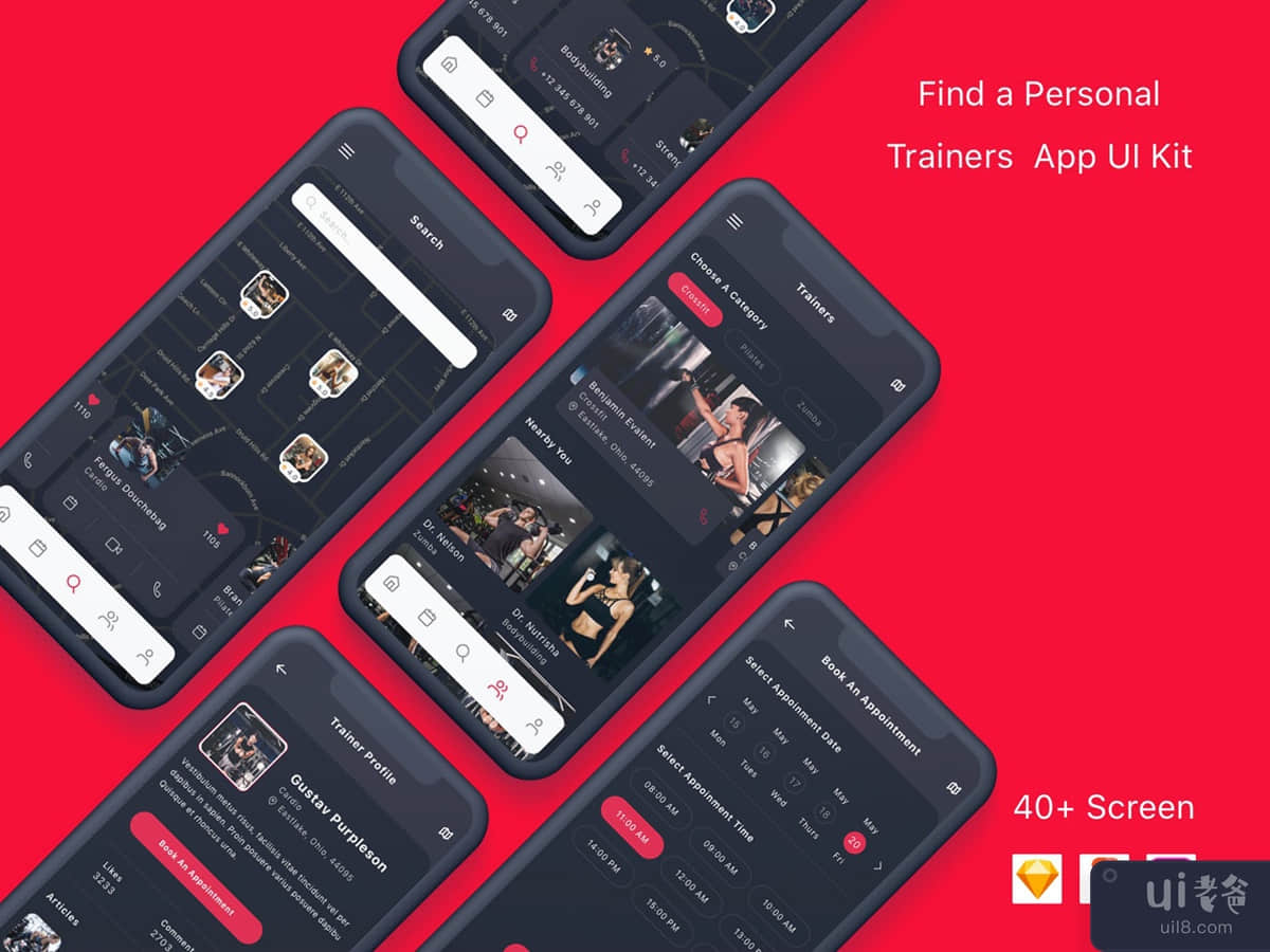Find a Personal Trainers App UI Kit