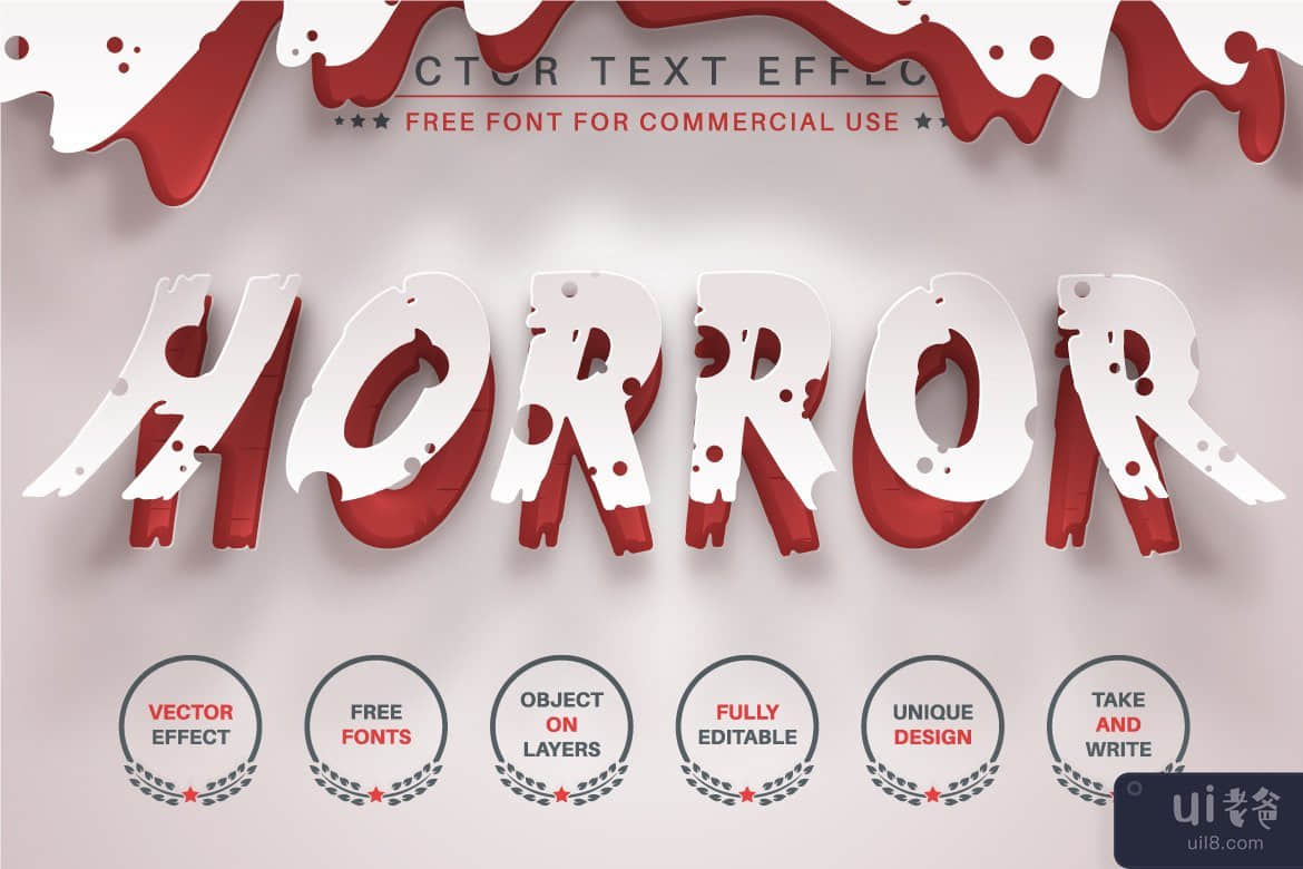 Blood - 可编辑的文本效果，字体样式(Blood - Editable Text Effect, Font Style)插图3