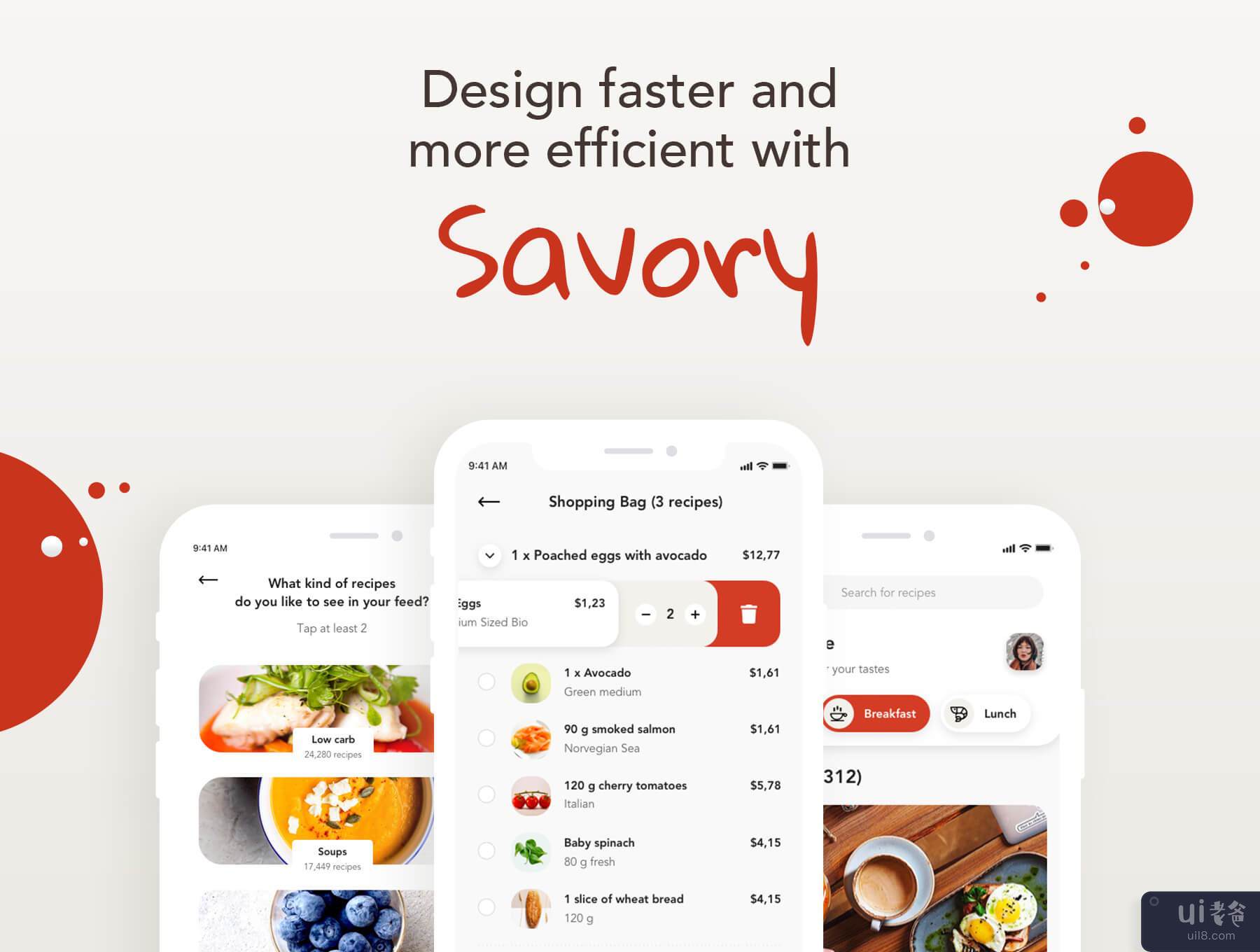 Savory - 食物 UI 套件(Savory - Food UI Kit)插图19